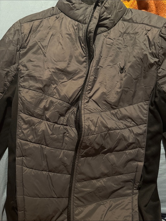 Spyder Other - Spyder Men's Dark Gray Quilted Hybrid Puffer Jacket